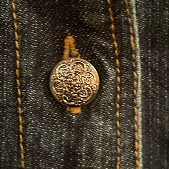 Gordon & James Blue Denim Western Jacket Studs Rhinestones Embroidered Medium - Picture 5 of 7